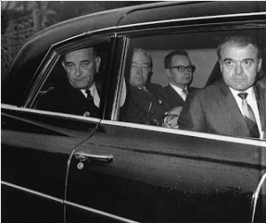 In the back seat, Lyndon Johnson, November 23, 1963