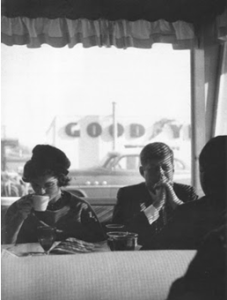 The Kennedys having coffee, unaware of what was brewing in Dallas.