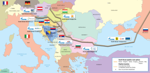 South Stream pipeline map. 