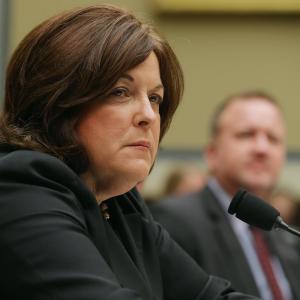 Former Secret Service Director Julia Pierson in Congress. By NPR.