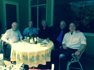 Peter Dale Scott, Russ Baker, David Talbot, Daniel Ellsberg, Jefferson Morley at a recent lunch