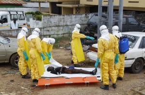 Ebola victim in Liberia. Courtesy EPA.