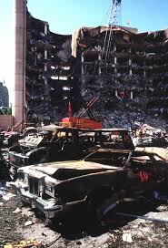 The Murrah Federal Building two days after the bombing.