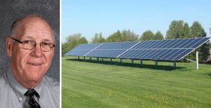 Iowa school district superintendent Darrell Smith took a cue from local hog and turkey farmers and cut operating costs by installing solar. Photo credits: WACO CSD, WACO CSD