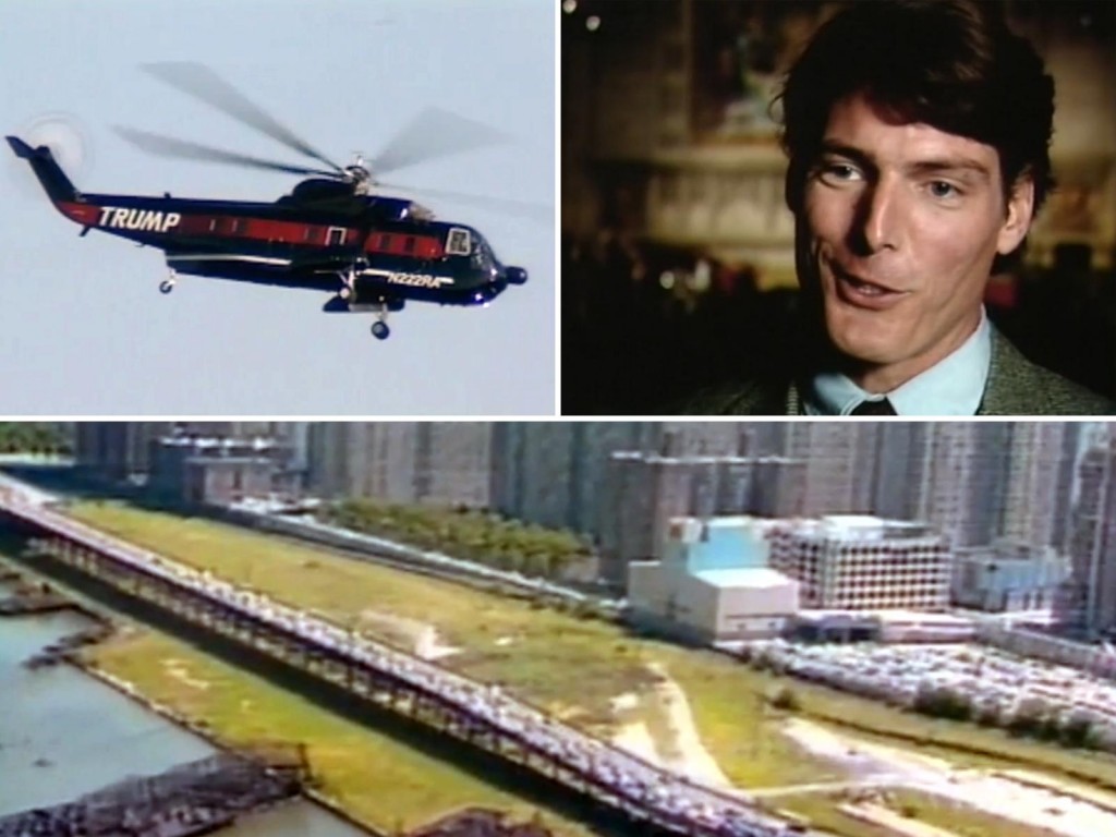 Donald Trump's helicopter, Christopher Reeve, West Side Manhattan Photo credit: Trump The Movie