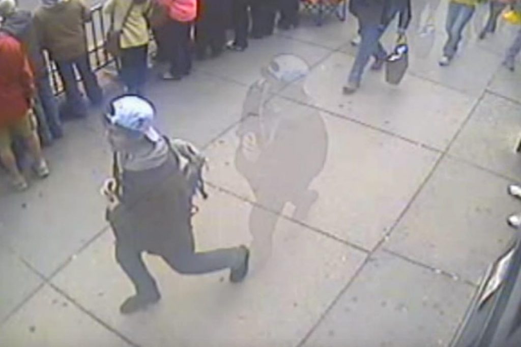 Dzhokhar Tsarnaev, gray backpack