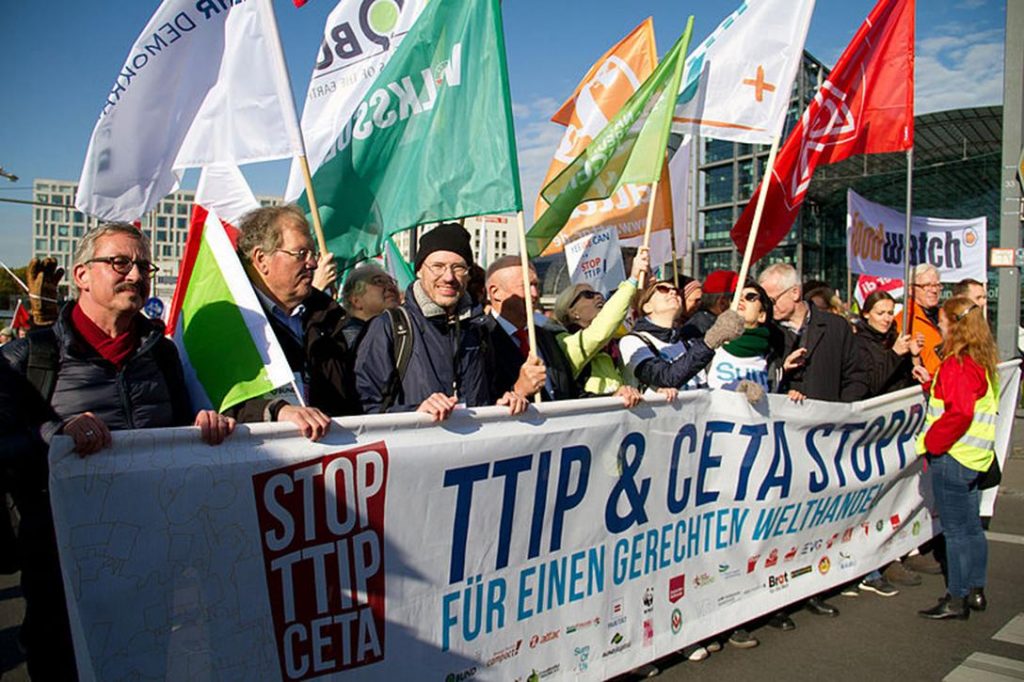 Demonstration against TTIP and CETA