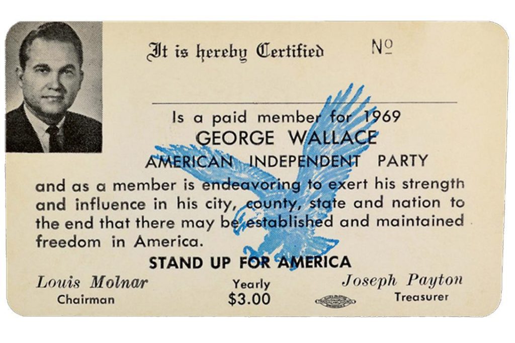 American Independent Party card
