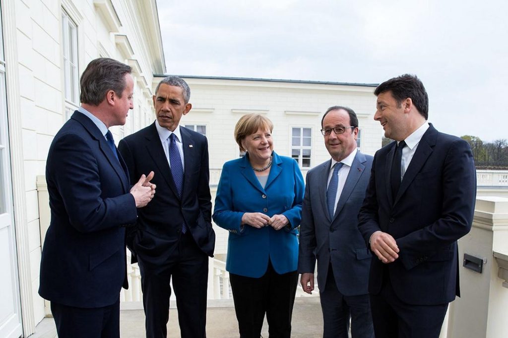 David Cameron, Barack Obama, Angela Merkel, François Hollande, Matteo Renzi