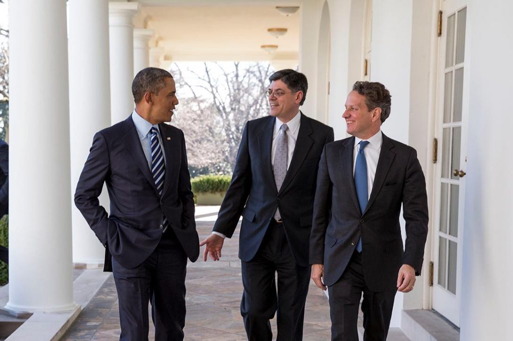 Barack Obama, Timothy Geithner, Jack Lew