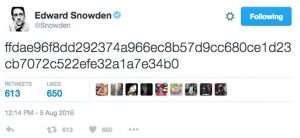Edward Snowden, Tweet