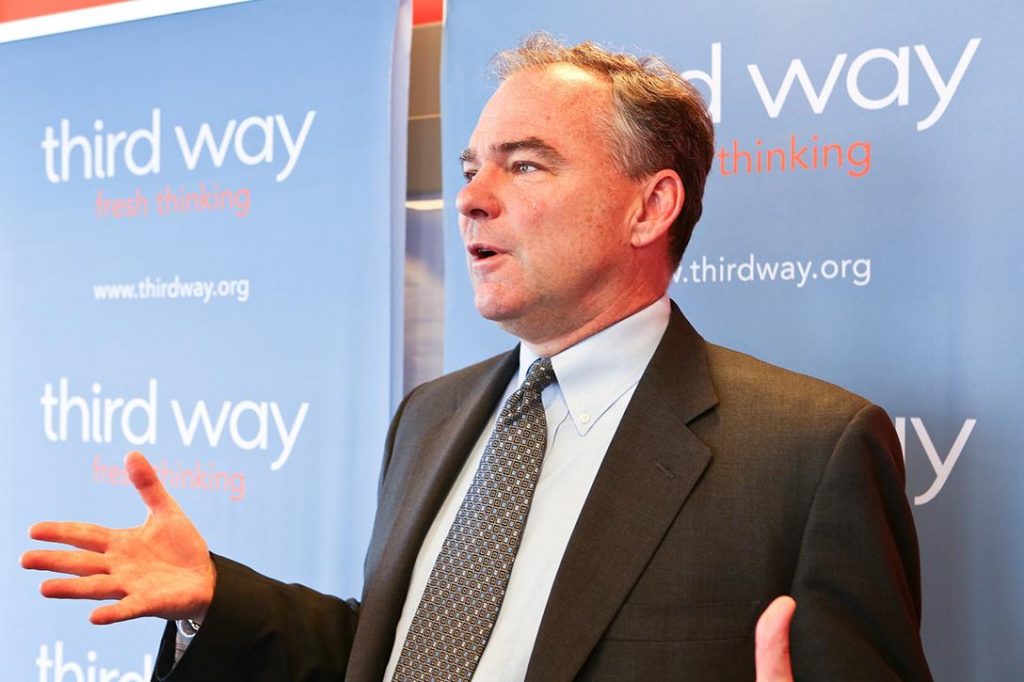 Tim Kaine speaking at an event hosted by Third Way in 2012. Photo credit: Third Way Think Tank / Flickr (CC BY-NC-ND 2.0)  