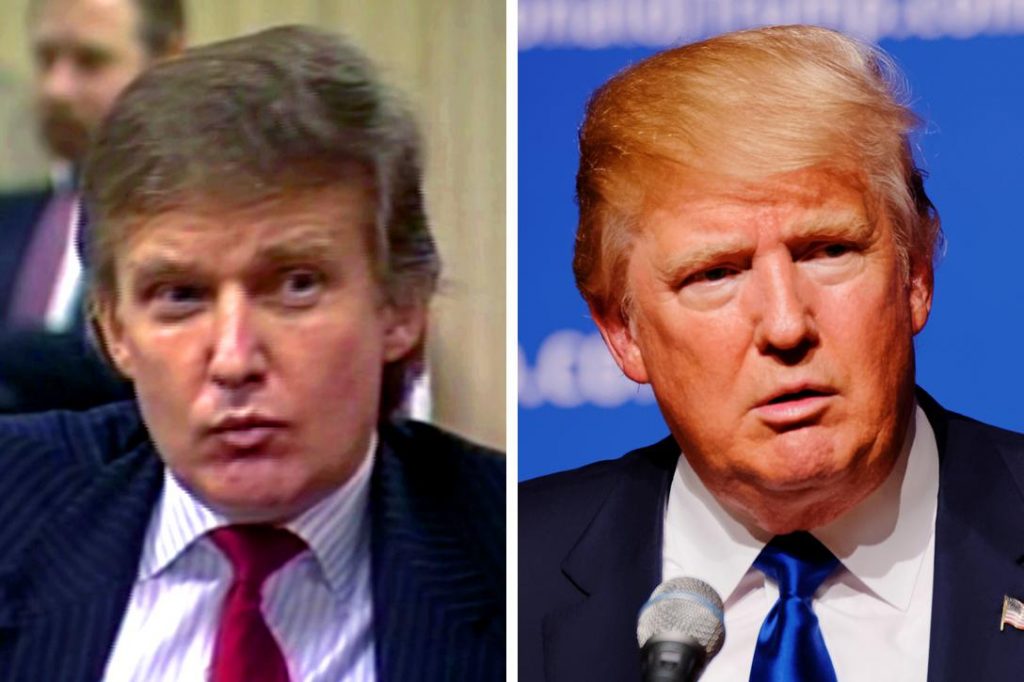 Donald Trump in the 1980's and Donald Trump in 2015. Photo credit: Trump The Movie and Marc Nozell / Flickr (CC BY 2.0) 