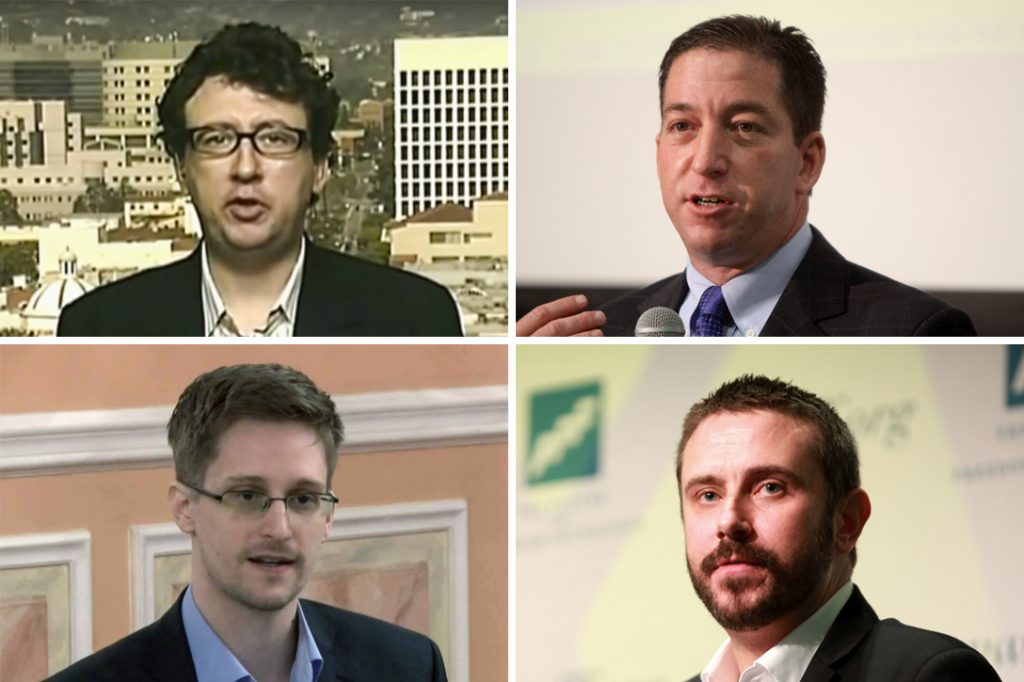  Jason Leopold, Glenn Greenwald, Edward Snowden, Jeremy Scahill