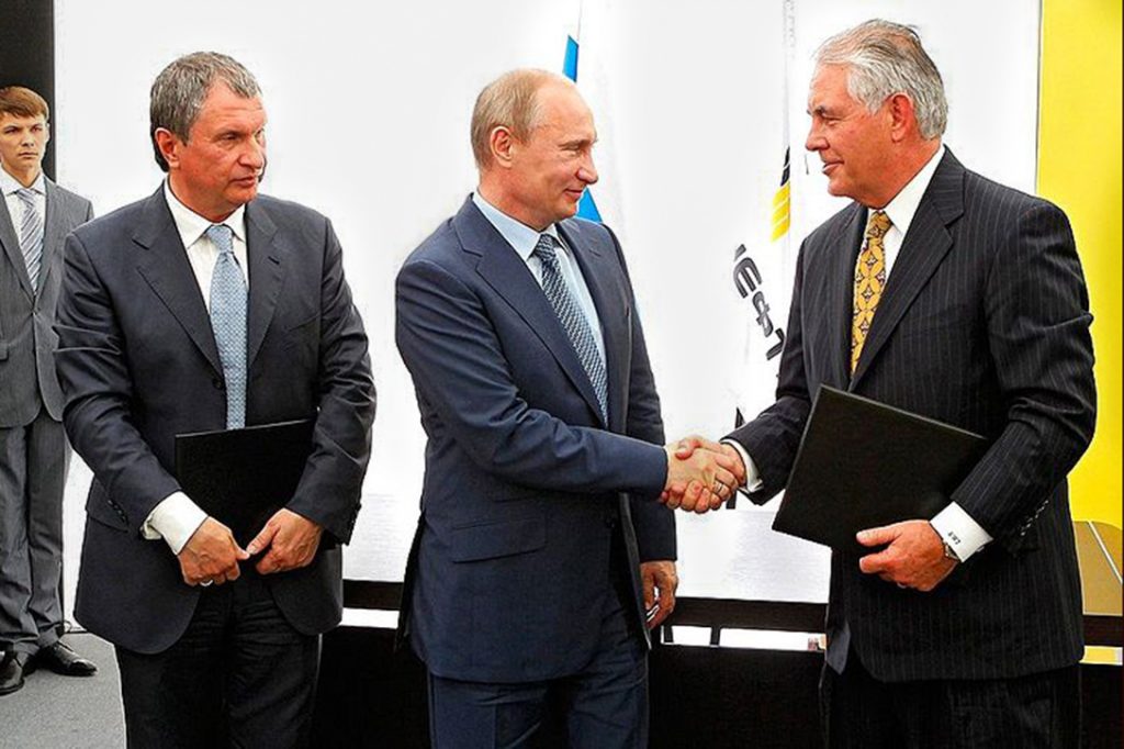 Igor Sechin, Vladimir Putin, Rex Tillerson