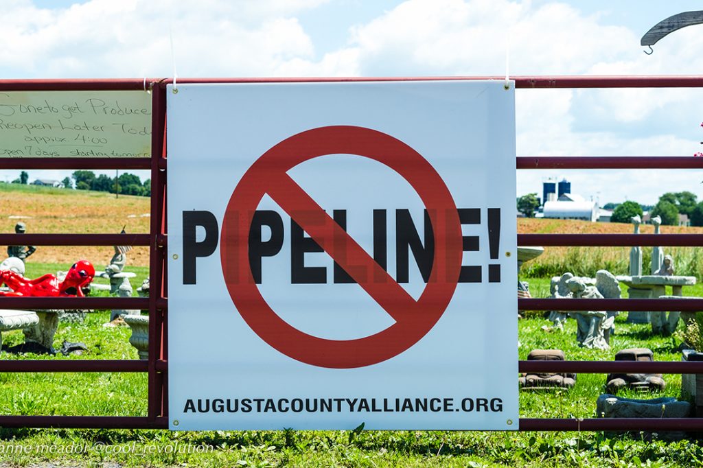 pipeline protest sign