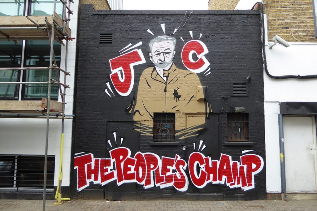 Jeremy Corbyn, graffiti