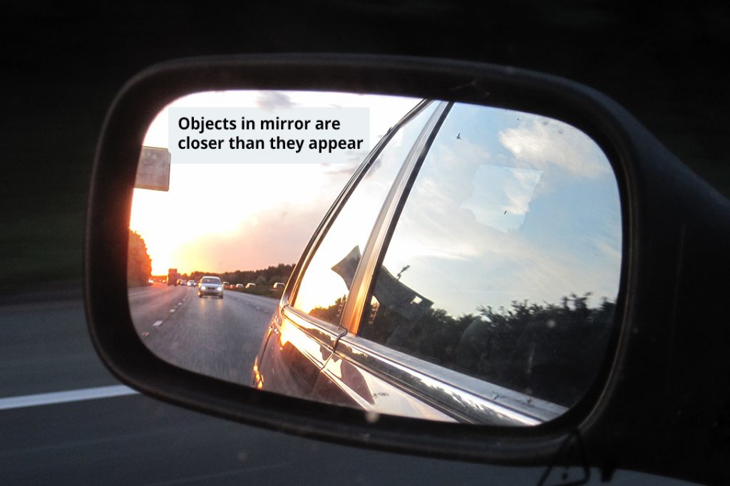 objects in mirror