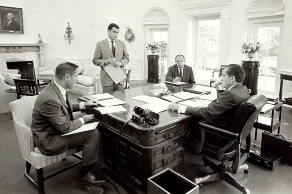 H R Haldeman, Richard Nixon, Dwight Chapin, John Ehrlichman