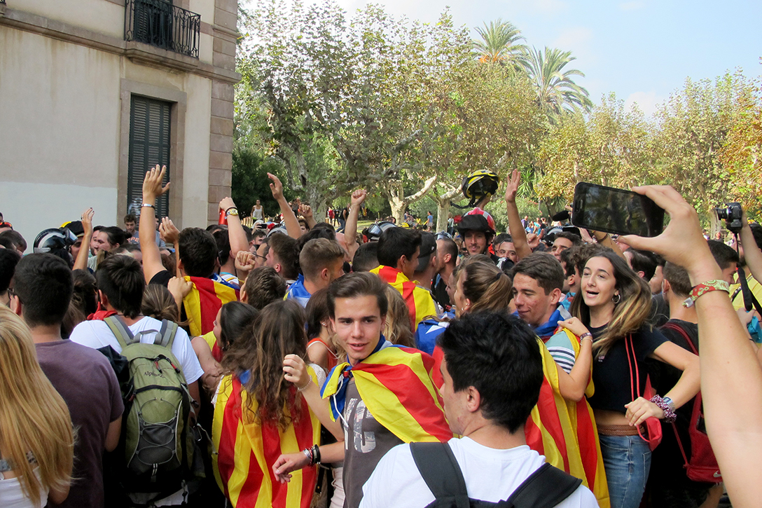Crowd of Protesters, Barcelona