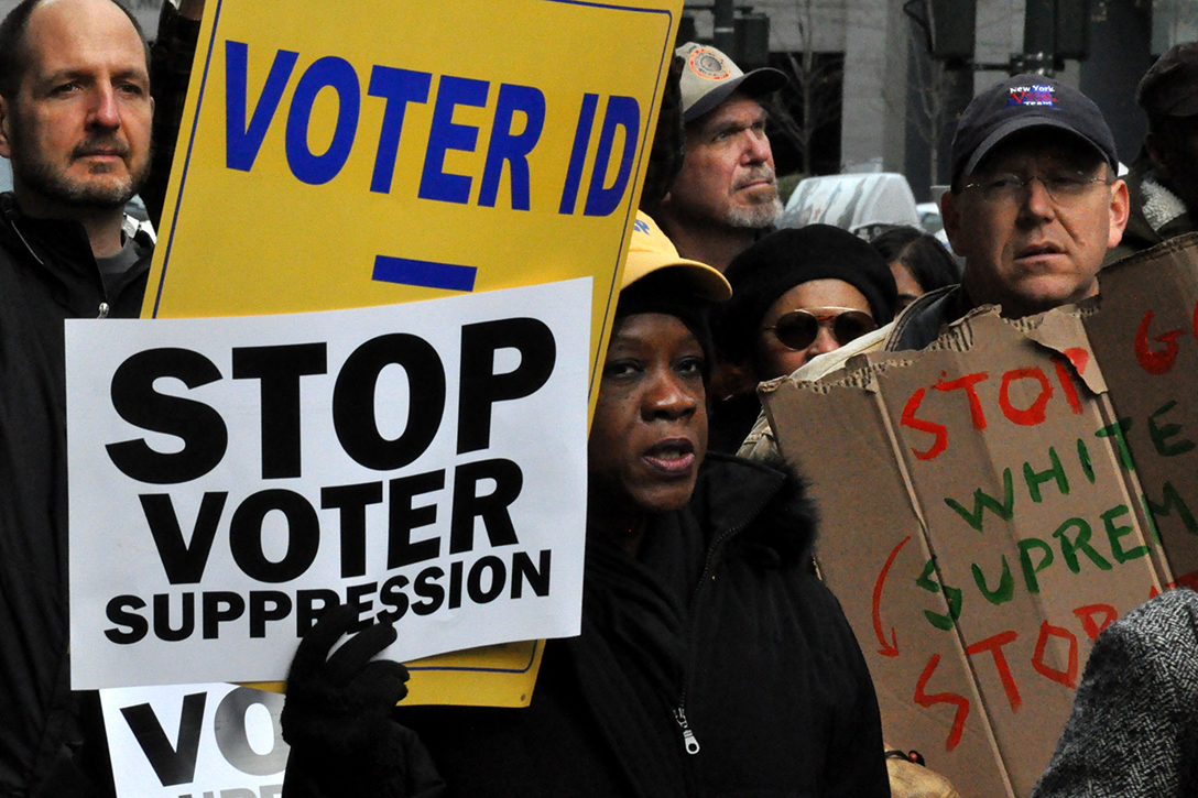 voter ID, protest