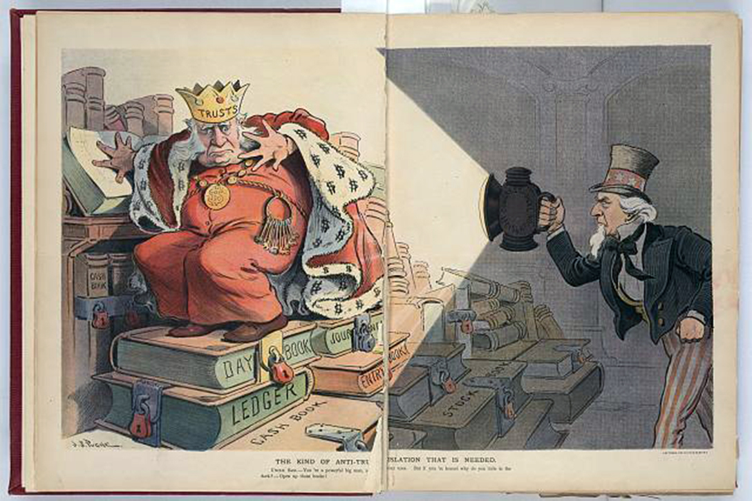 Antitrust, cartoon, J.S. Pughe