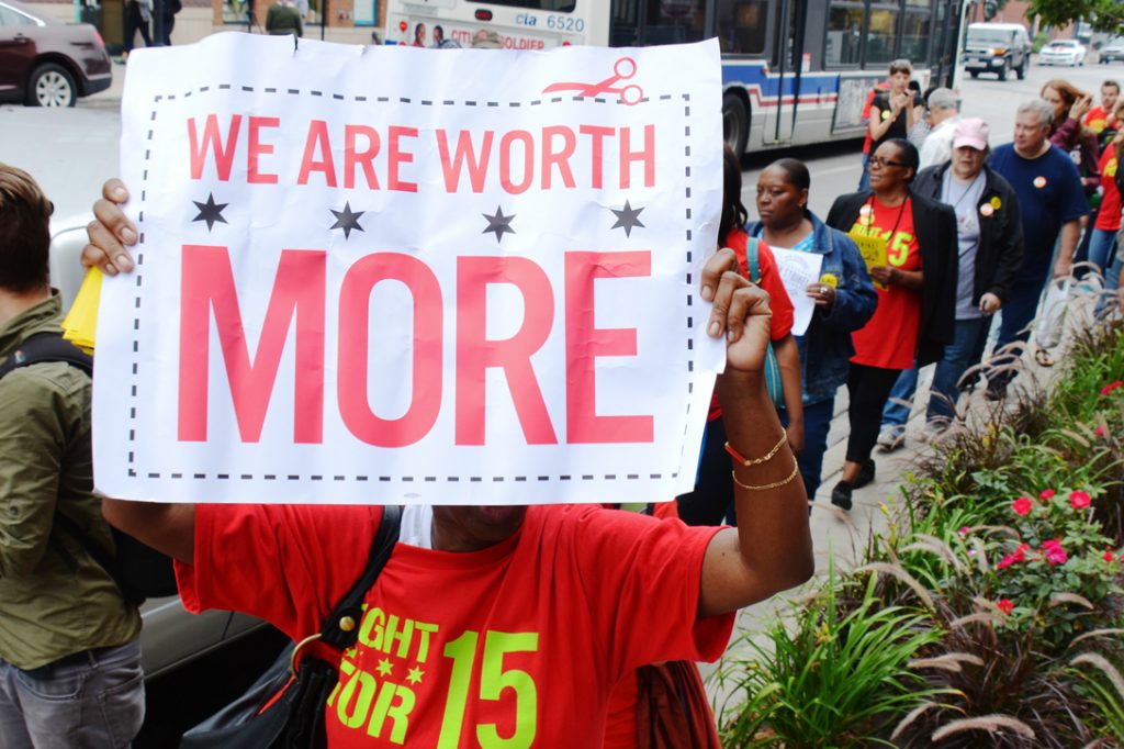 Minimum Wage Protesters March
