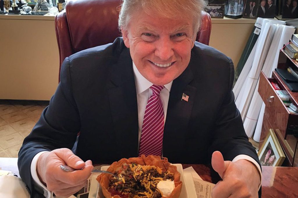 Donald Trump, eating