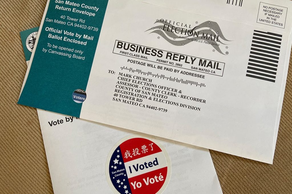 San Mateo, vote-by-mail, ballot envelope