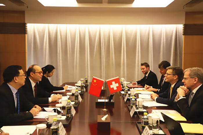 Chinese, Swis, foreign ministry delegations 