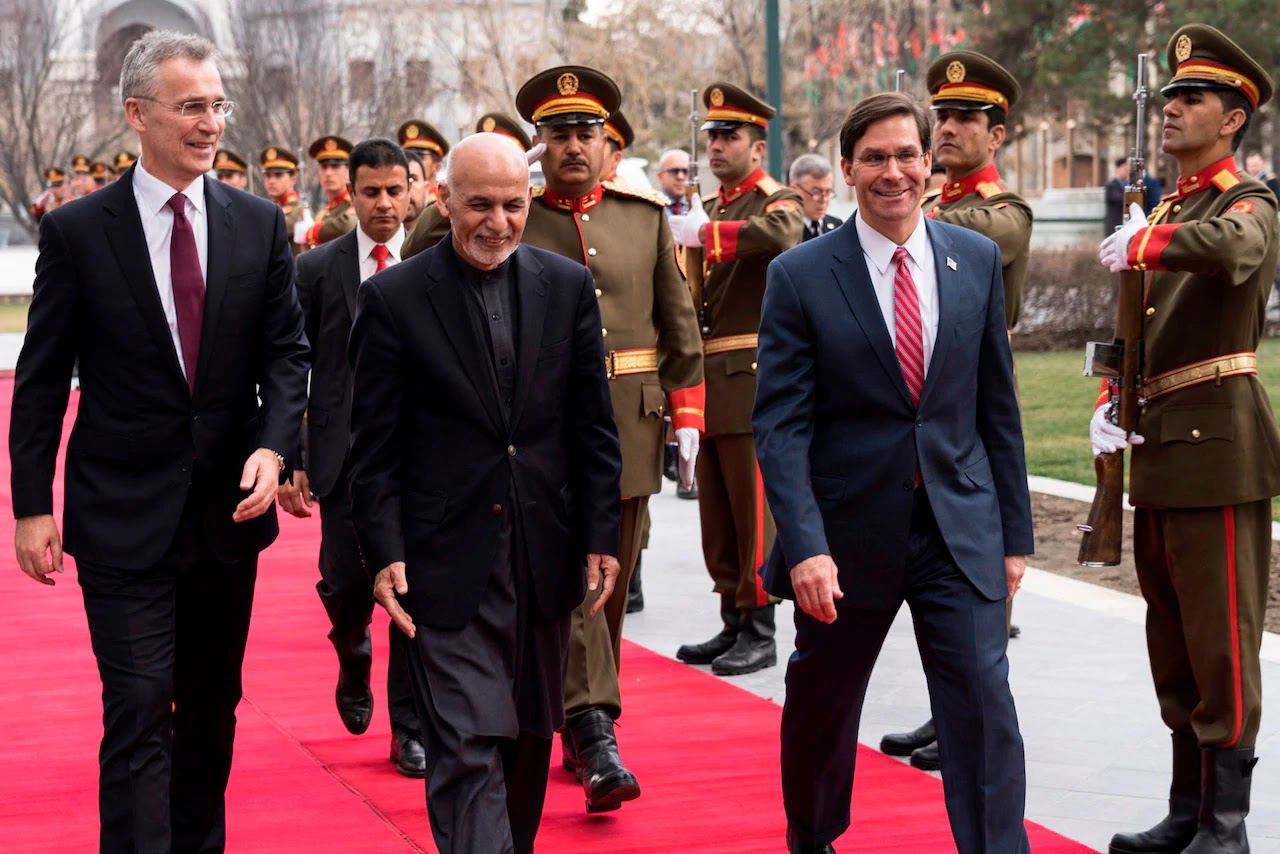 Jens Stoltenberg, Mohammad Ashraf Ghani, Mark Esper