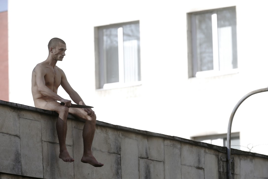Pyotr Pavlensky Protests in Moscow, on October 19, 2014 