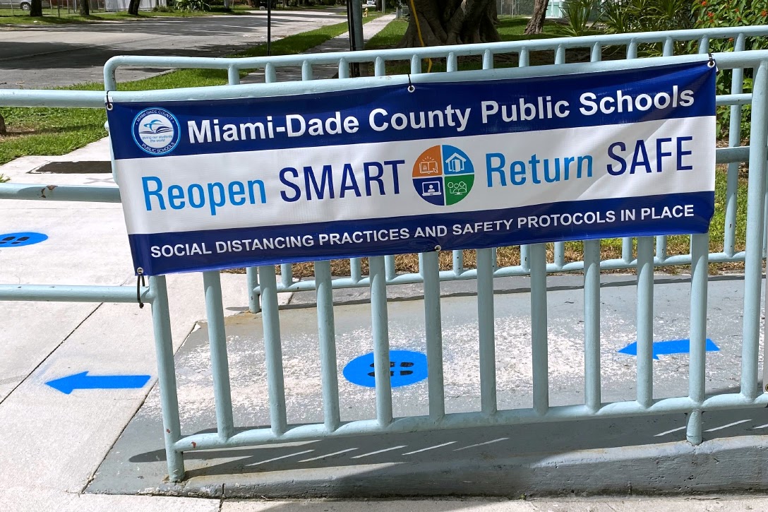 Signs on Elementary School in West Miami