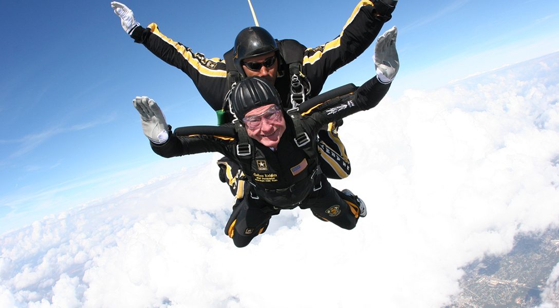 George H.W. Bush, skydiving
