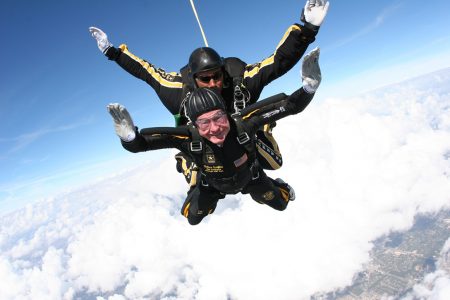 George H.W. Bush, skydiving