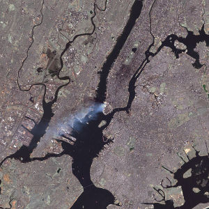A deep state event seen from deep space. Photo from Space Shuttle looking down on Manhattan: A deep state event seen from deep space. New York City, 9/11. NASA Photo