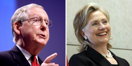 Mitch McConnell, Hillary Clinton