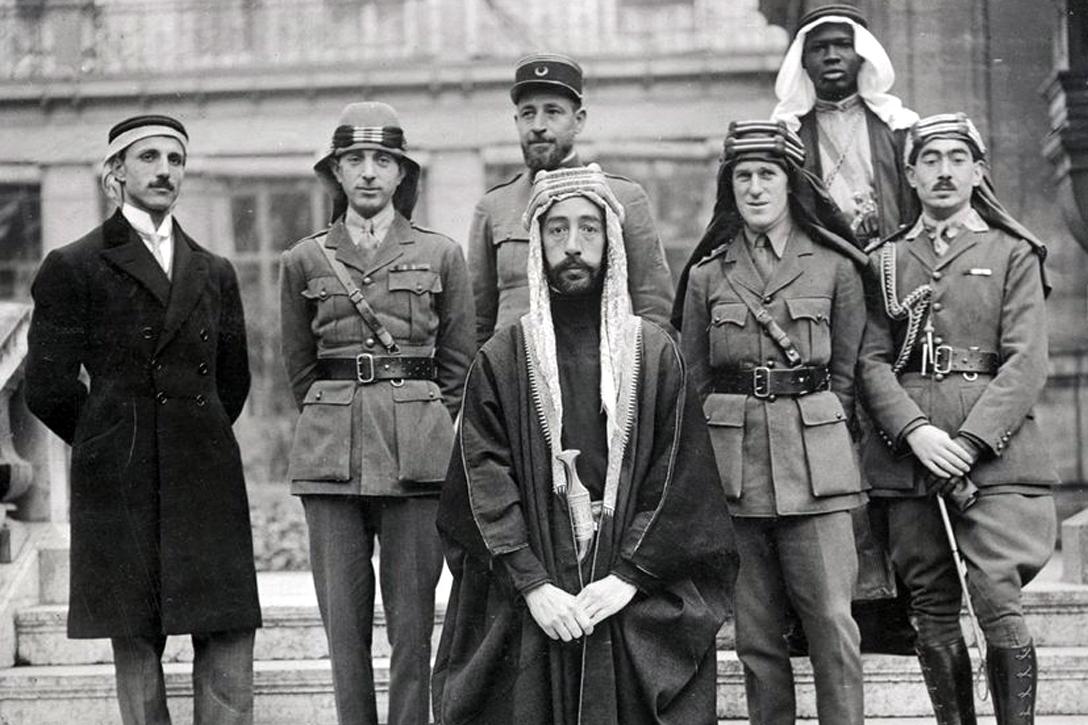 Emir Faisal with delegation at Versailles