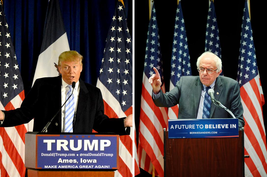 Donald Trump, Bernie Sanders