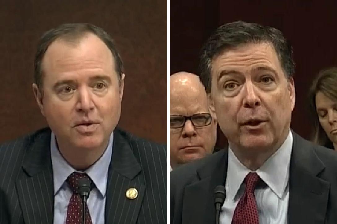 U.S. Representative Adam Schiff , FBI Director James Comey