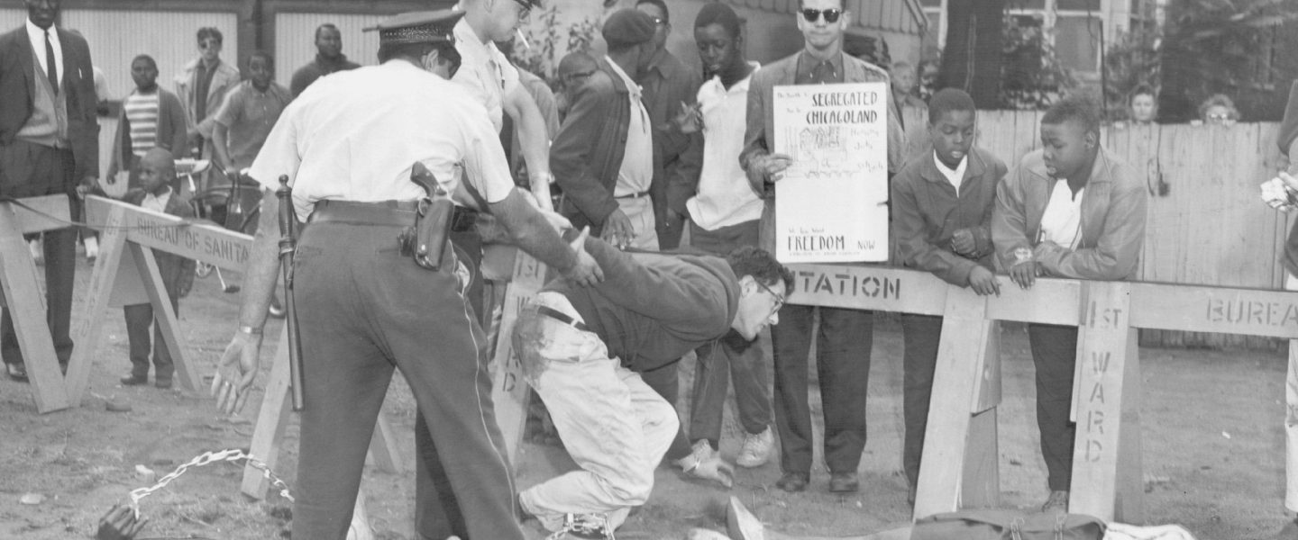 Bernie Sanders protesting in 1963
