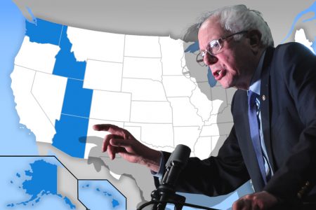 Bernie Sanders, Primary Map