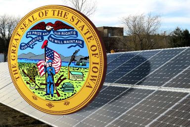 Iowa, solar panel, Waco Community School District