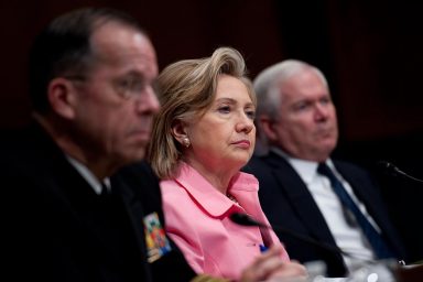 Mike Mullen, Hillary Clinton, Robert Gates