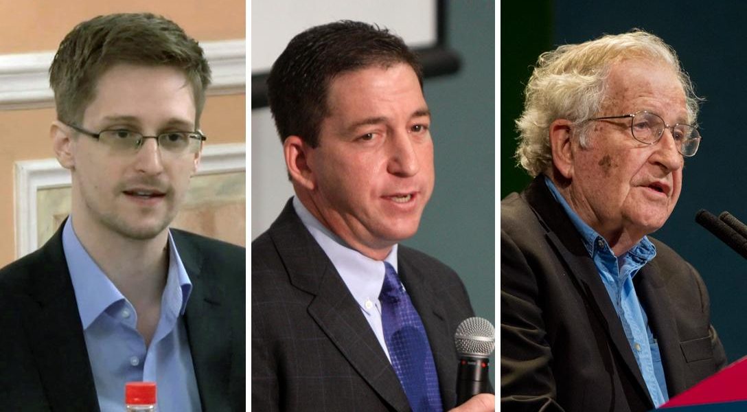 Edward Snowden, Glenn Greenwald, Noam Chomsky