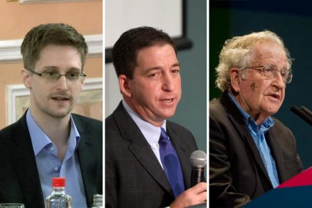 Edward Snowden, Glenn Greenwald, Noam Chomsky