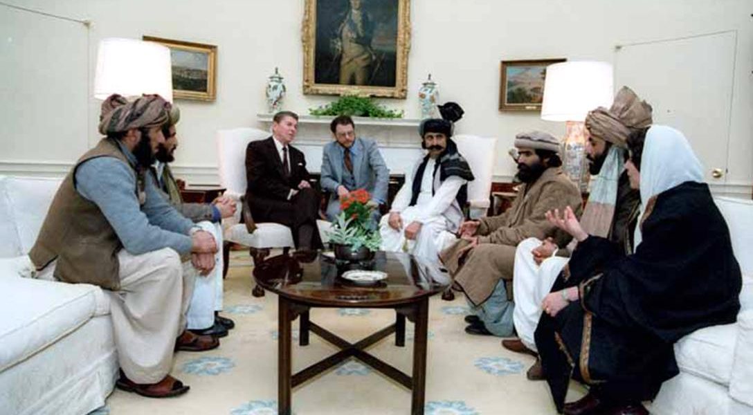 President Reagan, Afghan fighters