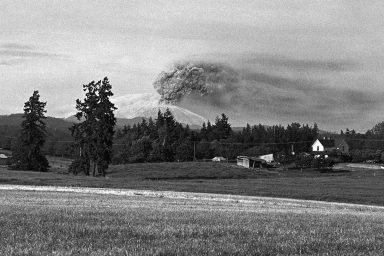 Mount St. Helens Erupting