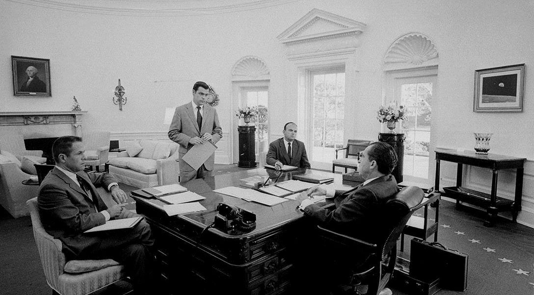 President Richard Nixon, HR Haldeman, Dwight Chapin, John Erlichman