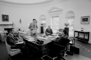 President Richard Nixon, HR Haldeman, Dwight Chapin, John Erlichman